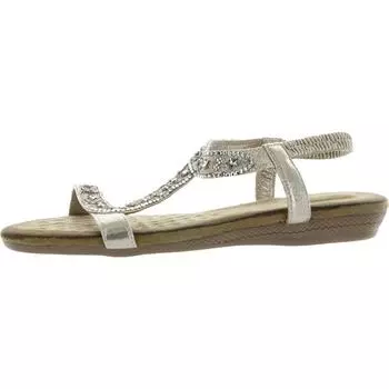 Resa женские эластичные босоножки с ремешком на пятке с мягкой стелькой GC Shoes, золотой