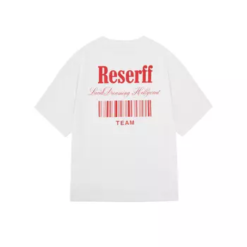 Reserff Футболка унисекс, Бежево-бело-красная надпись