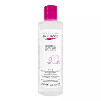 Решение для чистой кожи 4 в 1 мицеллярная вода Byphasse, 250 мл