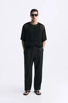 Решенный топ ZARA, черный