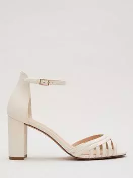 Решетчатые сандалии на блочном каблуке Phase Eight, слоновая кость