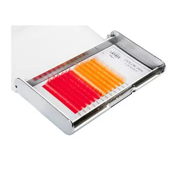 Ресницы Color Mix - Красные, 0.10, D Looksus Lashes