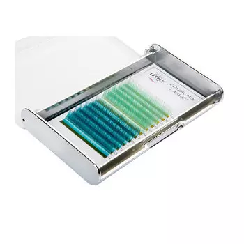 Ресницы Color Mix - Зеленый, 0.07, D Looksus Lashes