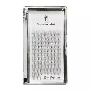 Ресницы Fast Volume 3D для объёмного метода 0,07 C-13мм Ibra Assorted