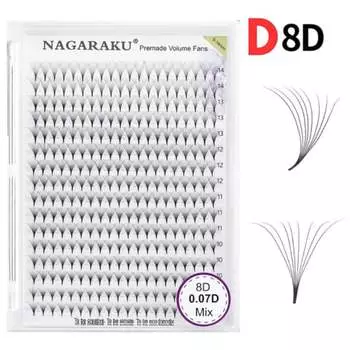 Ресницы Нагараку Готовые комочки D 0,07 Микс 8д, 320 шт. Project Lashes