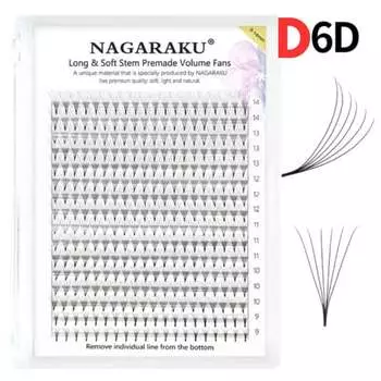 Ресницы Nagaraku Готовые комочки D 0,07 Смесь 6d для наращивания ресниц, 320 шт. Project Lashes