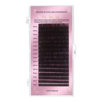 Ресницы Nagaraku темно-коричневые Микс С, 0,07