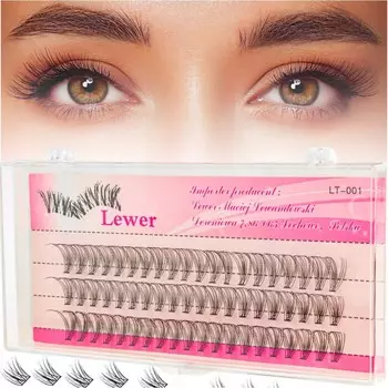 РЕСНИЦЫ РЫЧАГОВЫЕ, РЕСНИЦЫ ИЗ НАТУРАЛЬНОГО ШЕЛКА, 11мм Lewer
