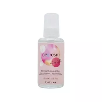 Реструктурирующая сыворотка с кератином для мороженого 100 мл, Inebrya