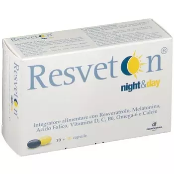 Resveton Night & Day травяная добавка 60 капсул Amp Biotec Srl