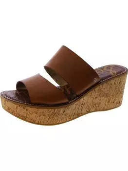 Reta женские кожаные сандалии Slip n Wedge Sam Edelman, цвет saddle leather