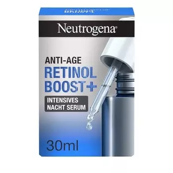 Retinol Boost+ Интенсивная ночная антивозрастная сыворотка для лица 30 мл, Neutrogena