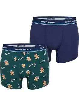 Ретро брюки на рождество Happy Shorts, мультиколор