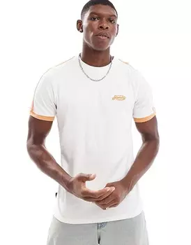 Ретро-футболка Superdry Essential оптически белого цвета с логотипом и полосками