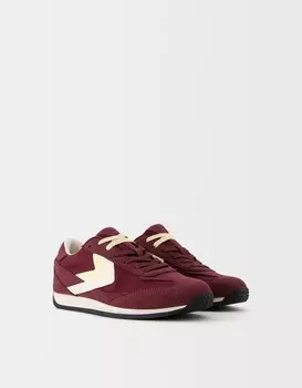 Ретро-Кеды Bershka, бургундия