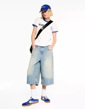 Ретро-Кроссовки Bershka, синий