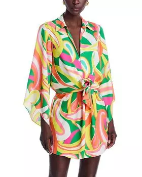 Ретро платье с принтом Penny - эксклюзив Ramy Brook, мультиколор