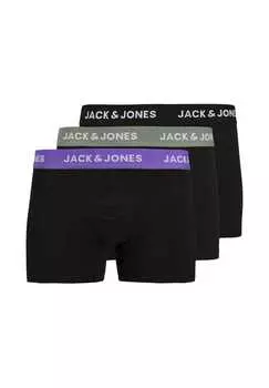 Ретро шорты / брюки 3 шт. в упаковке роб сплошной Jack & Jones, черный