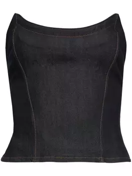 Retrofete джинсовый топ Allie без бретелей, синий