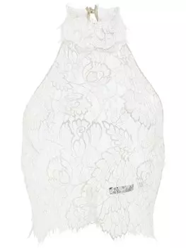 Retrofete фиолетовый кружевной топ, белый