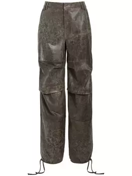 Retrofete кожаные брюки Tesla, черный