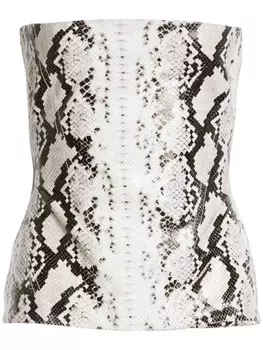 Retrofete кожаный топ Leonie, белый