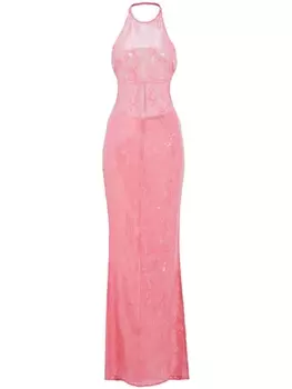 Retrofete кружевное платье Shivonne с открытой спиной, розовый