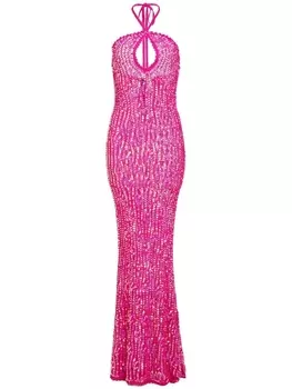 Retrofete платье Massie с вырезом халтер и пайетками, розовый