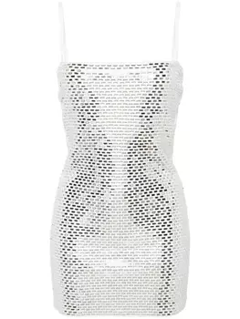 Retrofete платье мини Avanyah со стразами, серебристый