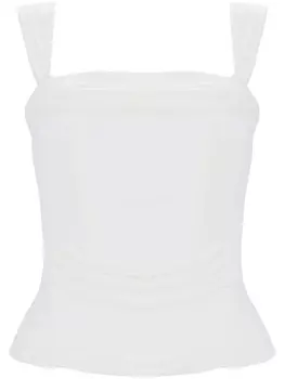 Retrofete топ Lowis с квадратным вырезом, белый