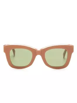 Retrosuperfuture солнцезащитные очки Altura в квадратной оправе, коричневый