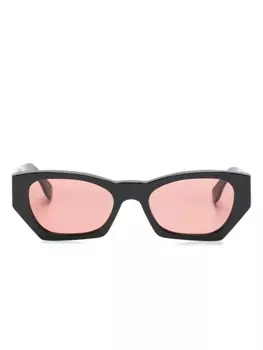 Retrosuperfuture солнцезащитные очки Amata в геометрической оправе, коричневый