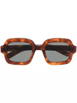Retrosuperfuture солнцезащитные очки Benz в квадратной оправе, коричневый