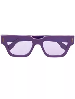 Retrosuperfuture солнцезащитные очки в квадратной оправе с логотипом, фиолетовый