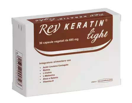 Rev Keratin Light Оздоровительная добавка для ногтей и волос, 30 капсул