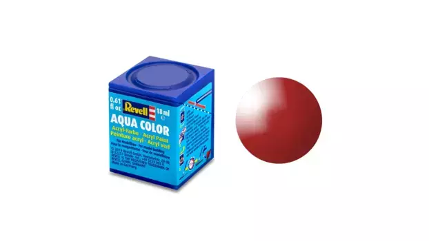 Revell Aqua Color Fire Red, блестящий, 18 мл, RAL 3000
