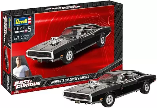 Revell, Dodge Charger 1970 Dominics Fast and Furious, Модельный комплект, 12+
