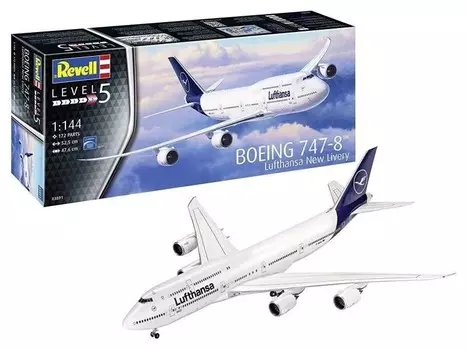 Revell, новый Boeing 747-8 Lufthansa, пластиковая модель