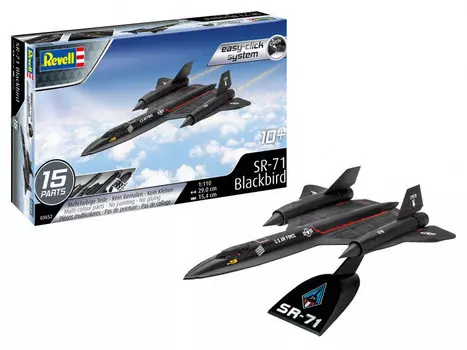 Revell, Sr-71 blackbird easy-click 1/110, Пластиковая модель