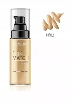 Revers, Матирующая стойкая увлажняющая тональная основа для всех типов кожи 02 Skin Match