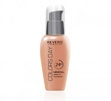 Revers, Тональный крем Colors Day Mineral 24ч #33 Персик, 50мл
