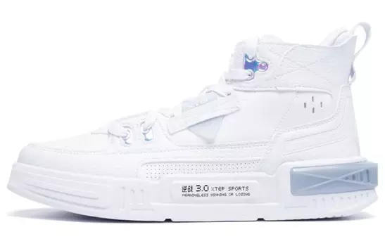 Reverse War 3.0 Скейтбординг Обувь Мужская Высокая Белая Xtep