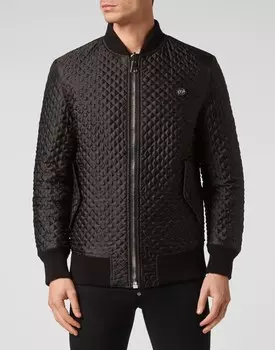 РЕВЕРСИВНЫЙ БАРОККО ШЕЛКОВЫЙ БОМБЕР Philipp Plein, черный