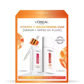 Revitalift Чистая сыворотка с витамином С и невидимый флюид для лица SPF 50+ Duo L'Oral
