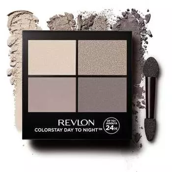 Revlon ColorStay Day to Night 24-часовые тени для век Quad с двусторонней кистью-аппликатором Матовый и мерцающий финиш Stunning 570 унисекс