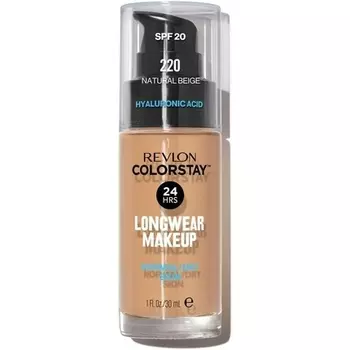 Revlon ColorStay Liquid Foundation Makeup для нормальной/сухой кожи SPF 20, среднее и полное покрытие, натуральный финиш, без масла, 30 мл
