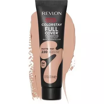 Revlon ColorStay Полное покрытие Стойкая матовая основа Устойчивая к нагреванию и поту Легкая основа для макияжа 30 мл 220 Натуральный бежевый