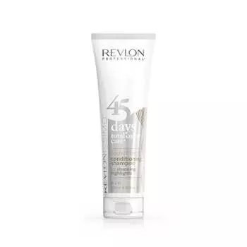 Revlonissimo 45 Days Total Color Care Шампунь-кондиционер «Потрясающее мелирование» 275 мл Шампунь для защиты цвета для светло-русых, мелированных и седых волос Интенсивный уход за цветом