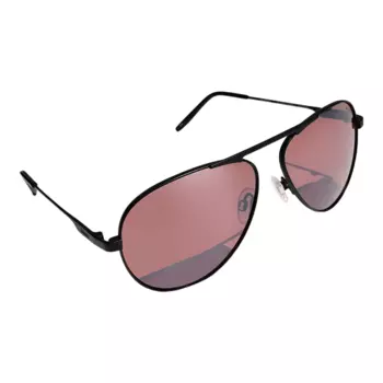 REVO Мужские поляризованные солнцезащитные очки-авиаторы в черной атласной оправе Metro, черный