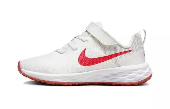 REVOLUTION 6 Детские кроссовки PS Low-top Белые/Красные Nike, белый/красный